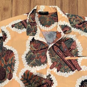 Vintage Royal Creations Tropical Print Men's Hawaiian Shirt 100% Cotton. XL